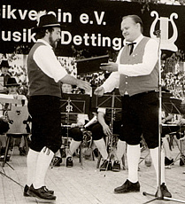 Besuch der Gestratzer Musikanten in Dettingen 1980